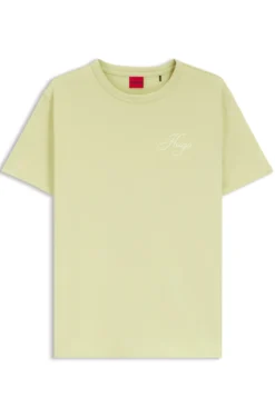 Cotton-jersey T-shirt with embroidered script logo