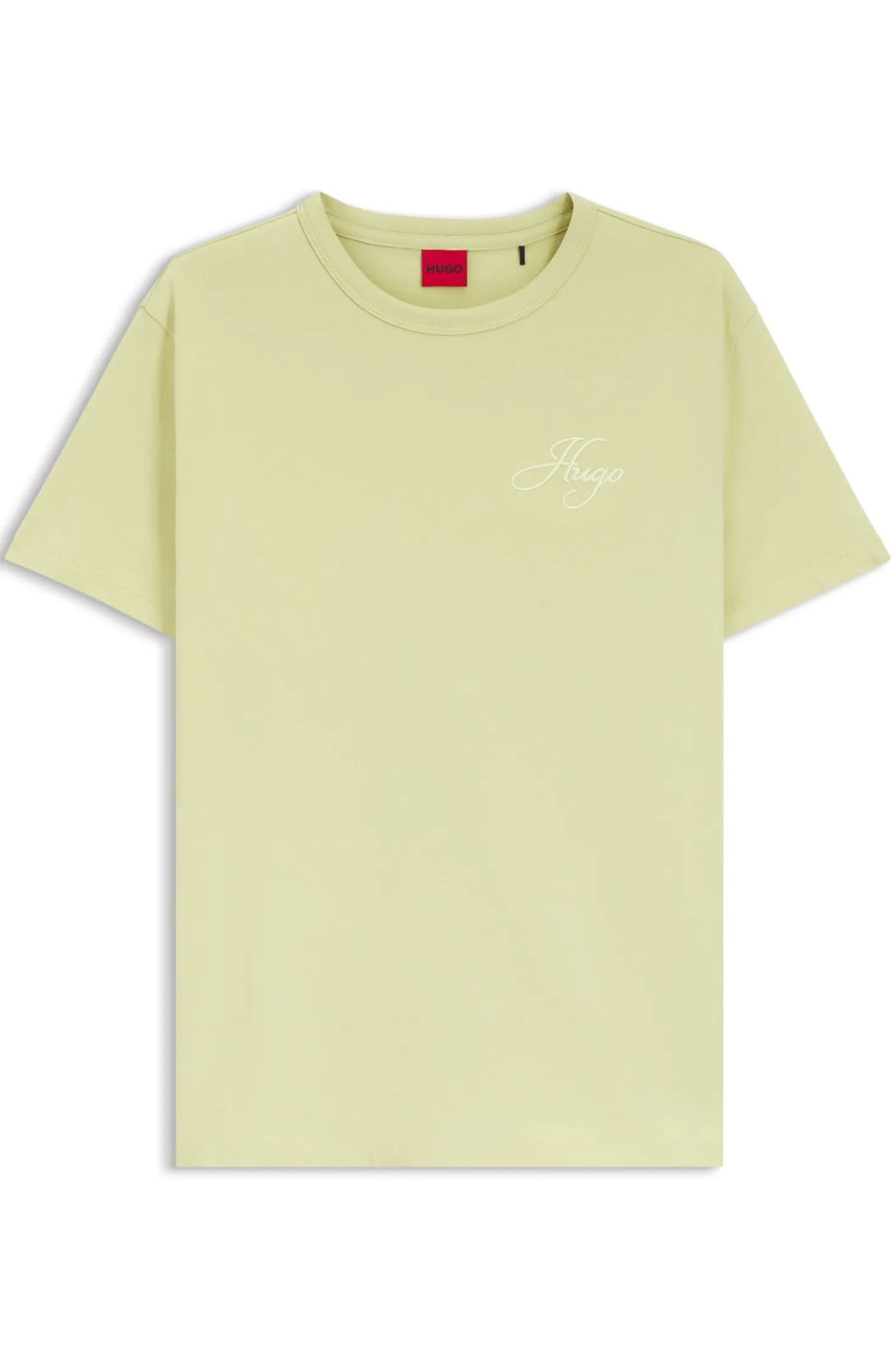 Cotton-jersey T-shirt with embroidered script logo