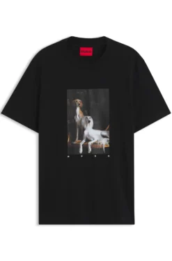 Cotton-jersey T-shirt with graphic print