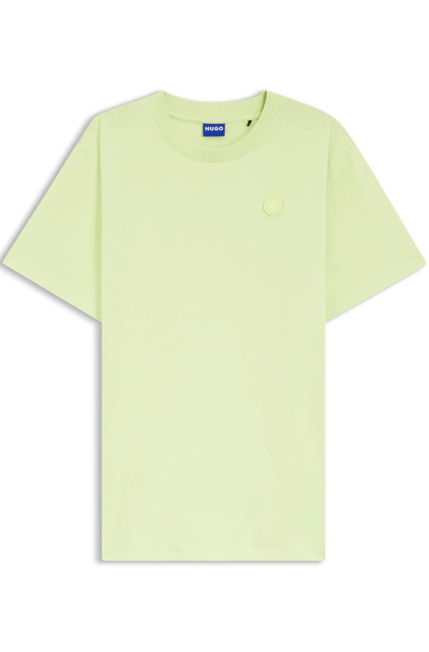 Cotton-jersey T-shirt with Happy HUGO logo