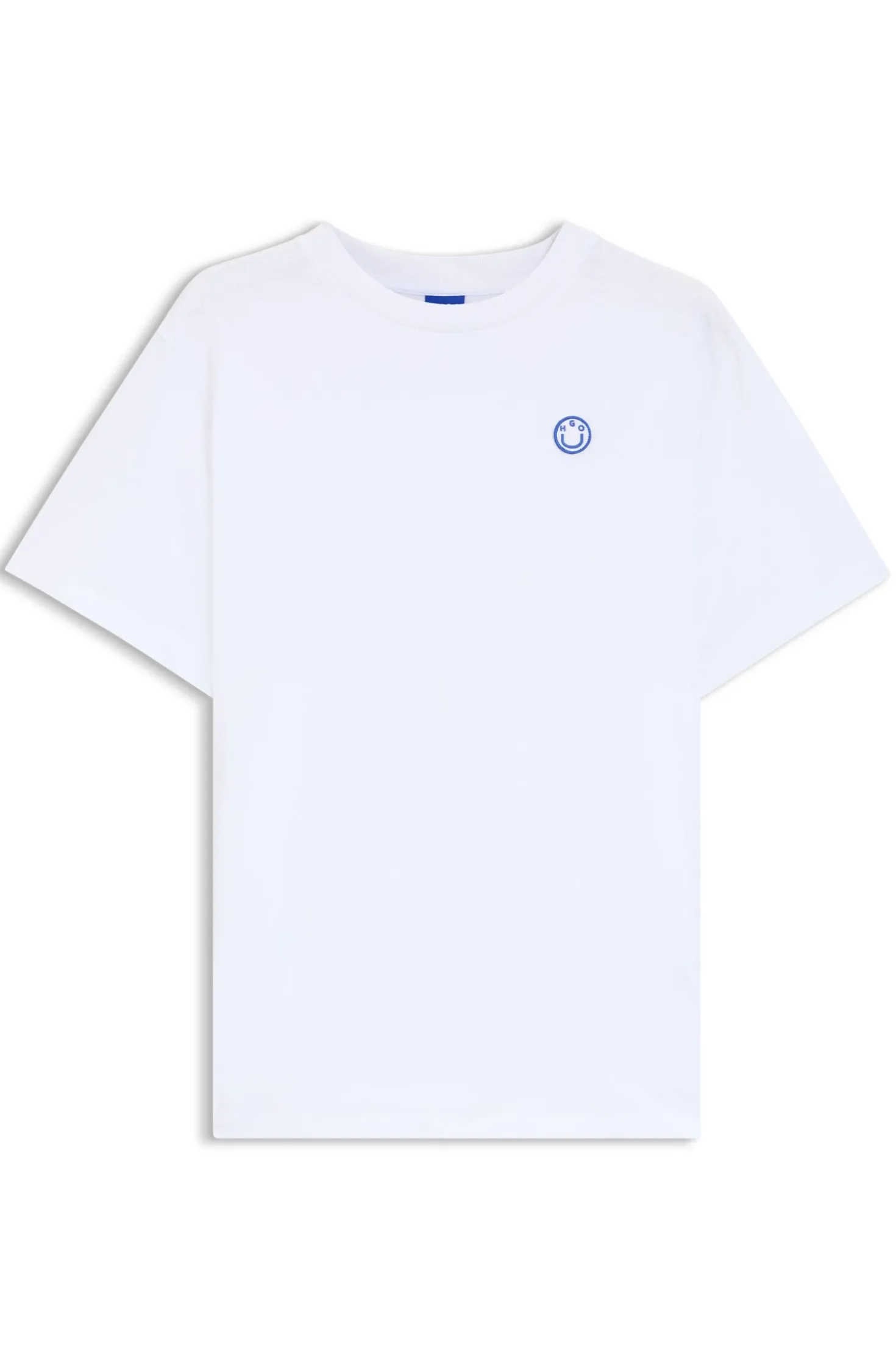 Cotton-jersey T-shirt with Happy HUGO logo