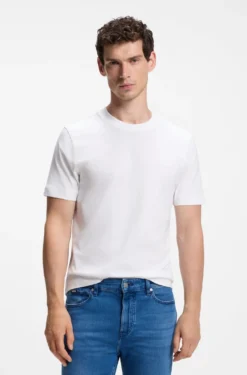 Cotton-jersey T-shirt with logo detail