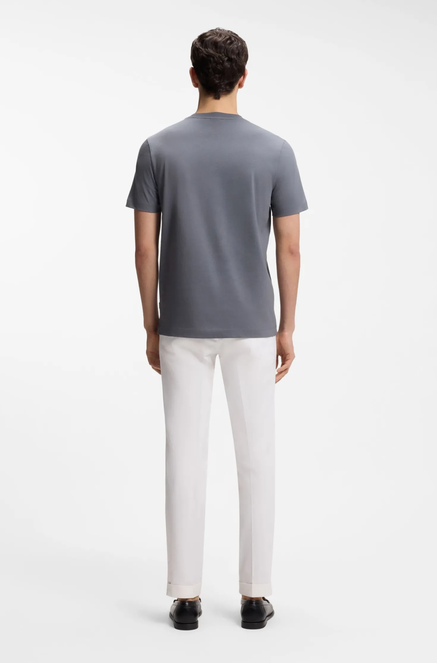 Cotton-jersey T-shirt with logo detail