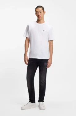 Cotton-jersey T-shirt with logo print