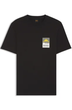 Cotton-jersey T-shirt with logo artwork