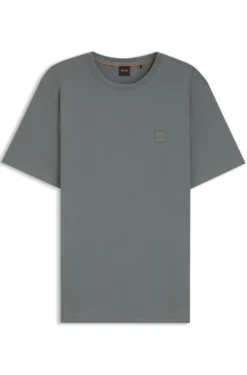 Cotton-jersey T-shirt with logo patch