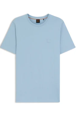 Cotton-jersey T-shirt with logo patch