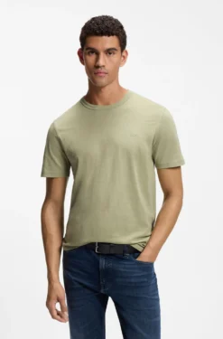 Cotton-jersey T-shirt with logo detail