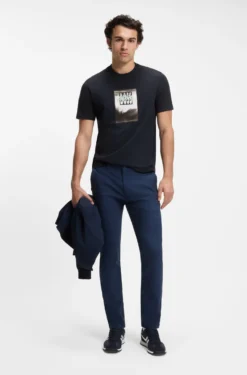 Cotton-jersey T-shirt with printed artwork