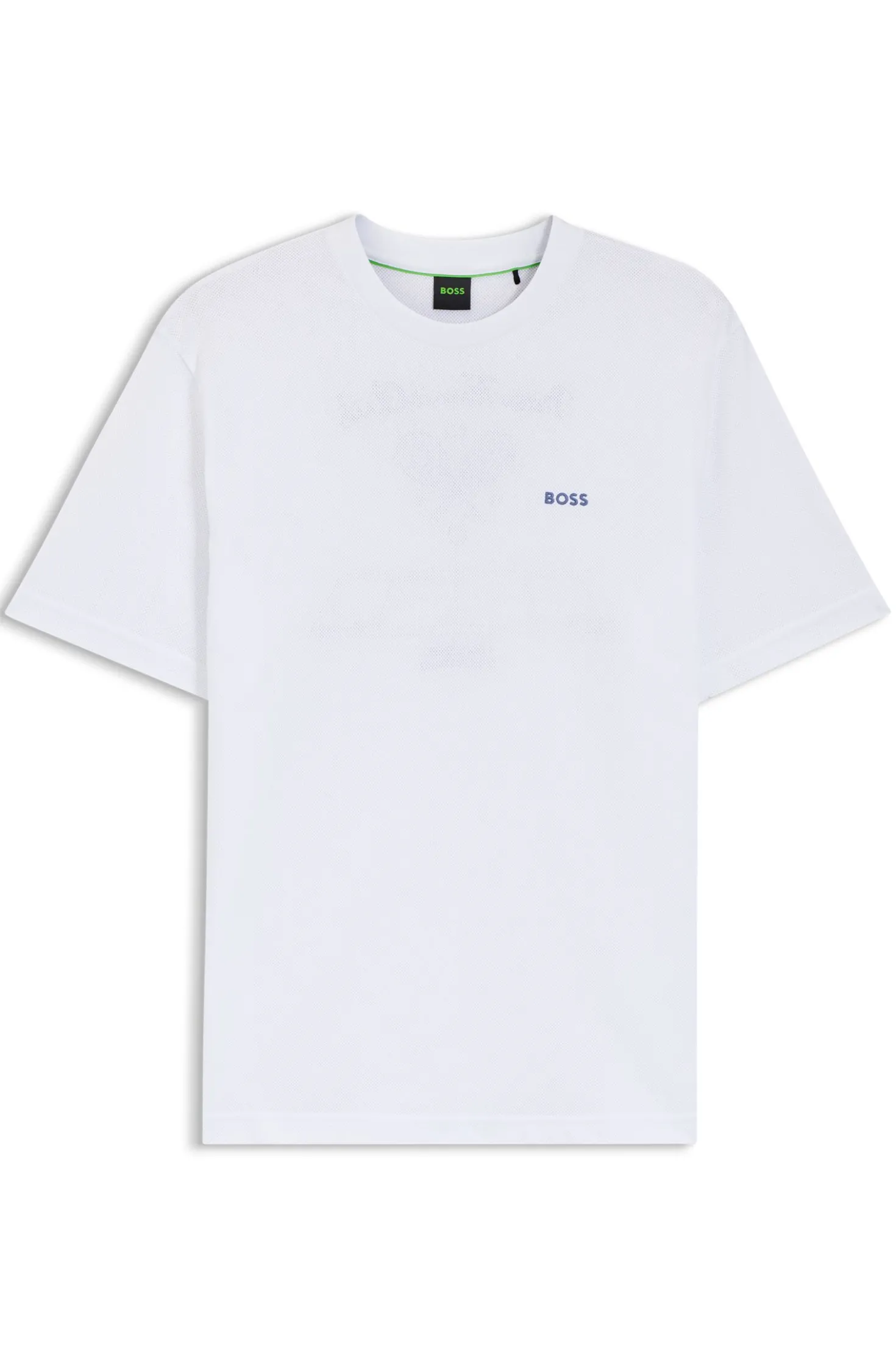Cotton-mesh T-shirt with embroidered artwork