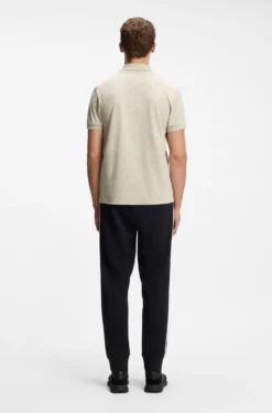 Cotton-piqué polo shirt with all-over print