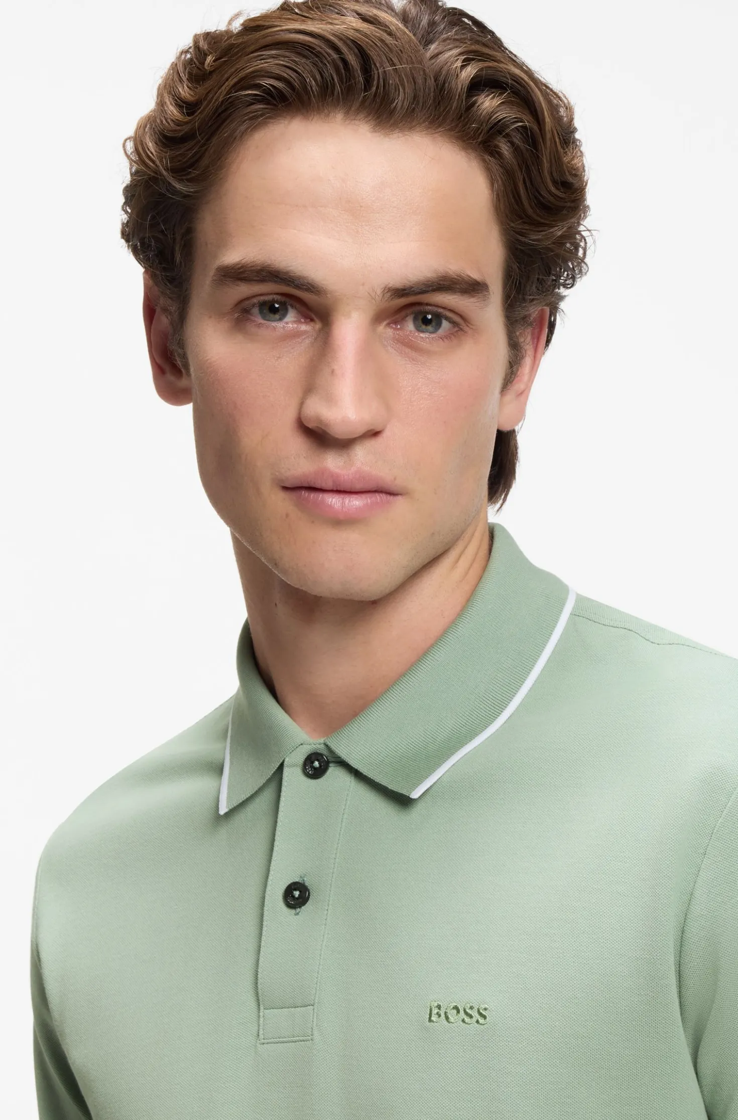 Cotton-piqué polo shirt with embroidered logo