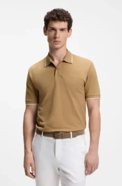 Cotton-piqué polo shirt with embroidered logo
