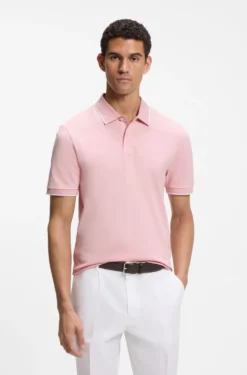Cotton-piqué polo shirt with embroidered logo
