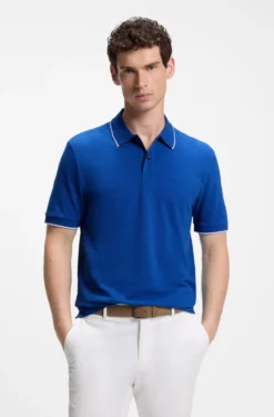 Cotton-piqué polo shirt with embroidered logo