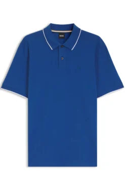 Cotton-piqué polo shirt with embroidered logo