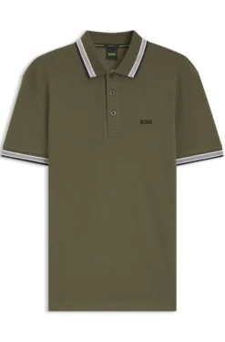 Cotton piqué polo shirt with logo details