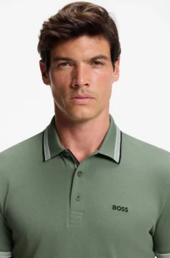 Cotton piqué polo shirt with logo details
