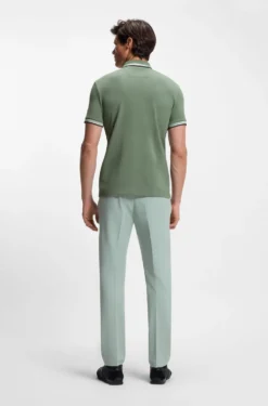 Cotton piqué polo shirt with logo details