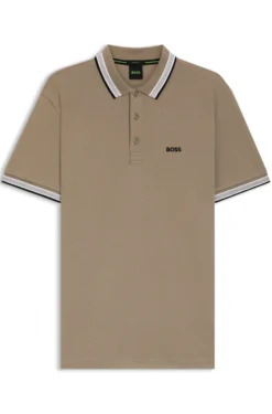 Cotton piqué polo shirt with logo details