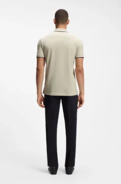 Cotton piqué polo shirt with logo details