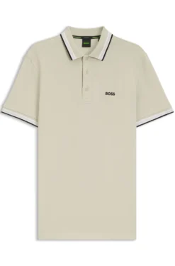 Cotton piqué polo shirt with logo details