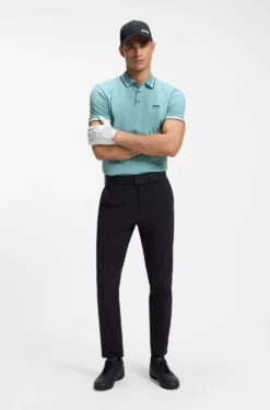 Cotton piqué polo shirt with logo details