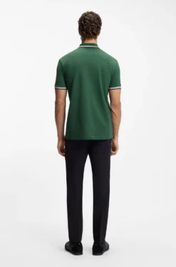 Cotton piqué polo shirt with logo details