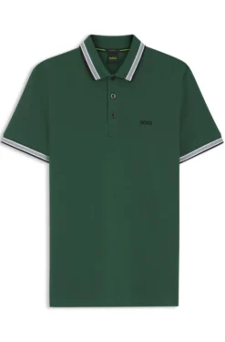 Cotton piqué polo shirt with logo details