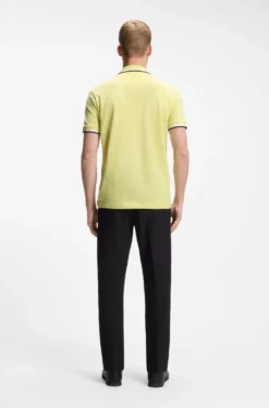 Cotton piqué polo shirt with logo details