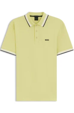 Cotton piqué polo shirt with logo details