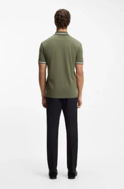 Cotton piqué polo shirt with logo details
