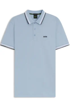 Cotton piqué polo shirt with logo details