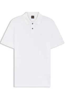 Cotton-piqué polo shirt with logo detail