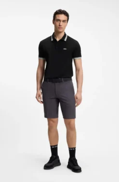 Cotton piqué polo shirt with logo details