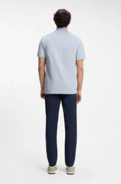 Cotton-piqué polo shirt with logo print