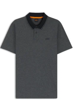 Cotton-piqué polo shirt with logo print