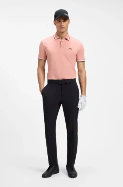 Cotton piqué polo shirt with logo details