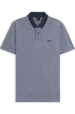 Cotton-piqué polo shirt with logo print