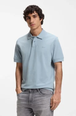 Cotton-piqué polo shirt with logo detail