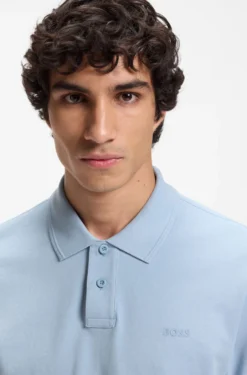 Cotton-piqué polo shirt with logo detail