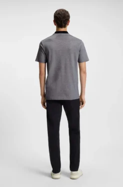 Cotton-piqué polo shirt with logo print