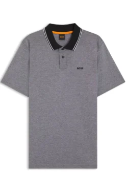 Cotton-piqué polo shirt with logo print