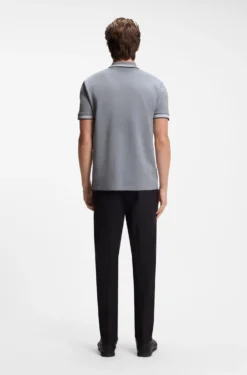 Cotton piqué polo shirt with logo details