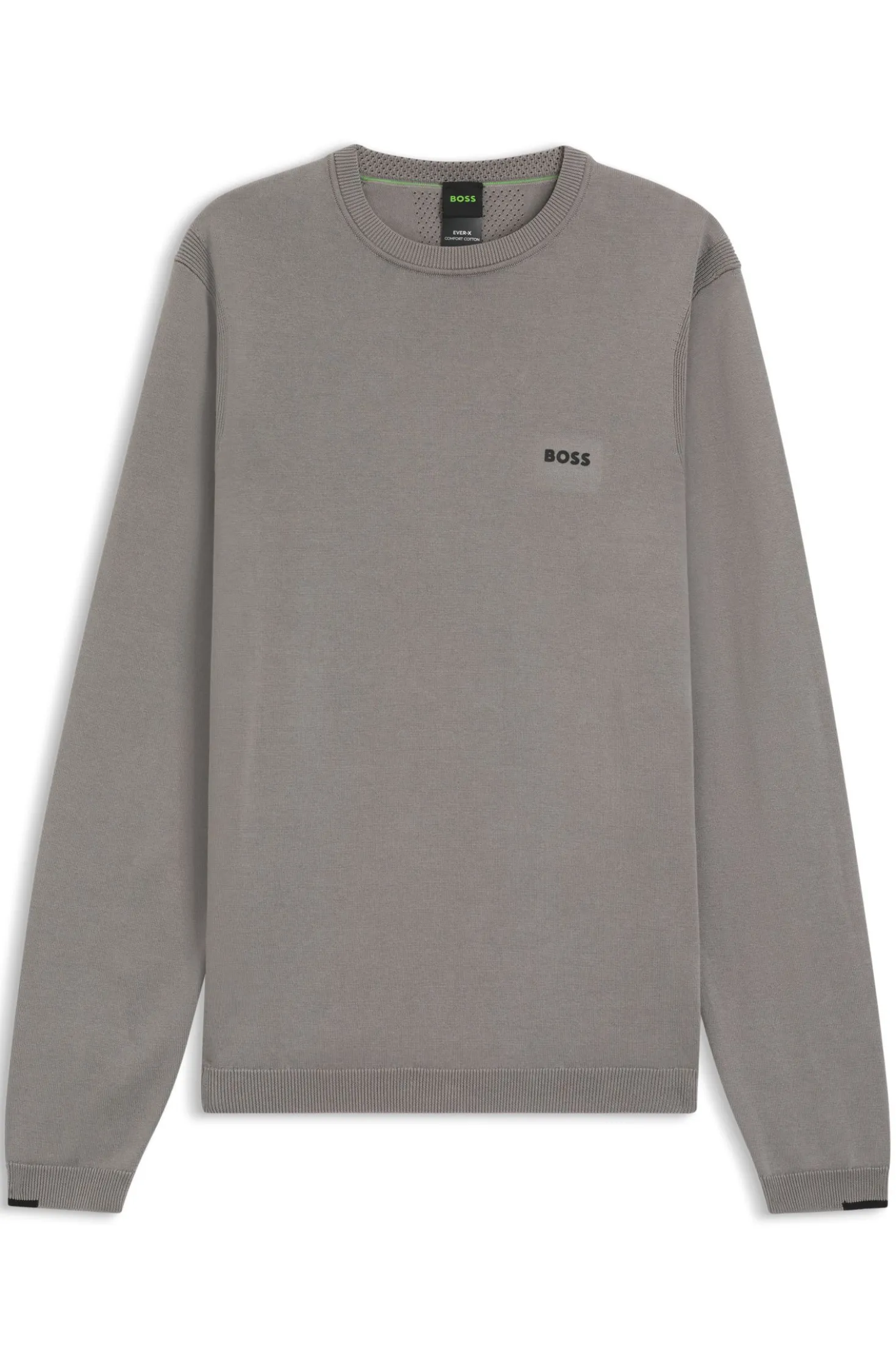 Cotton sweater with contrast logo