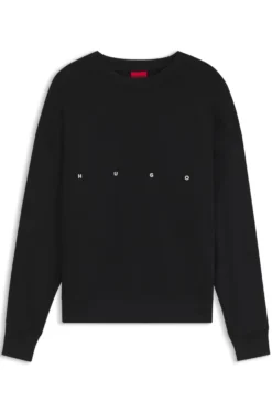 Cotton sweatshirt with logo embroidery and graphic print