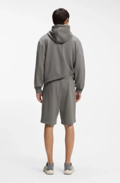 Cotton-terry hoodie with logo print