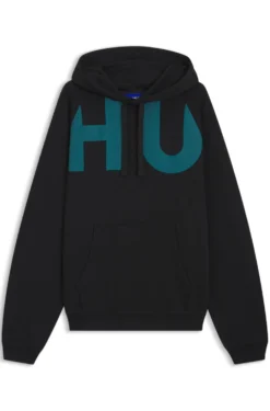 Cotton-terry hoodie with logo print
