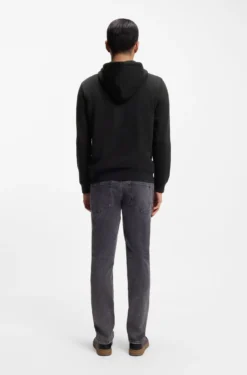 Cotton-terry hoodie with logo patch