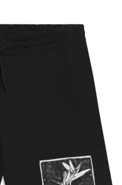 Cotton-terry shorts with artwork patch